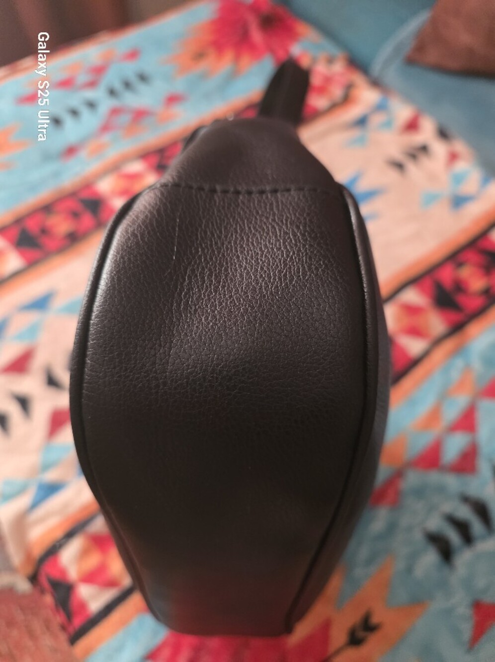 Vintage Y2K Black Minimalist Leather Shoulder Bag Handbag Pristine Leather - Picture 8 of 15